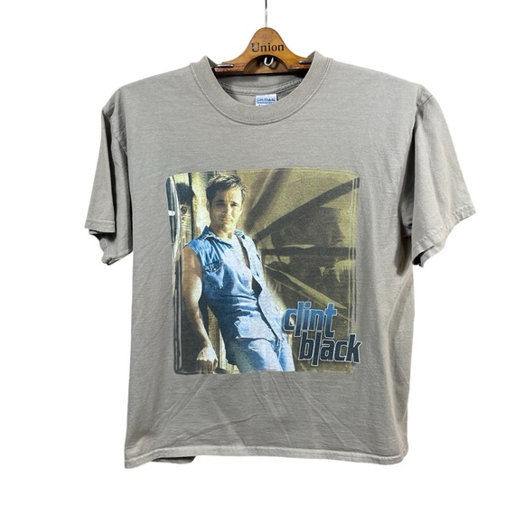 Clint Black Men’s/ Unisex Band Double Sided Graphic Short Sleeve T-Shirt Size L - Picture 1 of 7